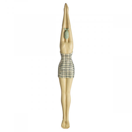 Obiect de perete, Femeie, Rășină sintetică, albastru, alb, PU 2, 2 asortate, L. 5 cm, l. 8 cm, H 63 cm [2]
