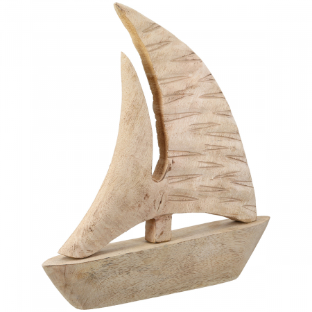 Obiect decorativ, Barcă, lemn de mango, culori naturale, PU 1, L. 6 cm, l. 40 cm, H 41 cm [2]