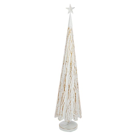 Obiect decorativ, Brad de Craciun, "Faso", Motiv stea, Metal, alb, PU 1, H 118 cm, A. 28 cm [2]