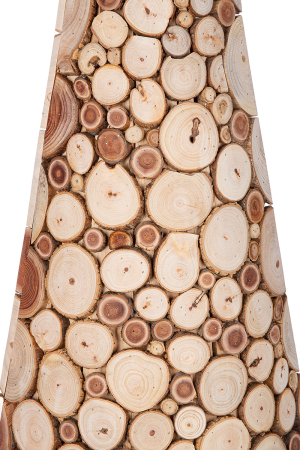 Obiect decorativ, Brad de Craciun, "Rodaja", Lemn, culori naturale, PU 1, L. 24 cm, L. 45 cm, H 170 cm [1]