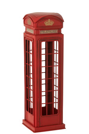 SALE % - Obiect decorativ, Cabina telefonica, metalica, antic, rosu