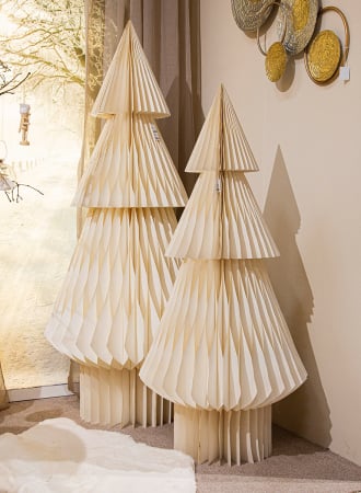 Decoratiuni - Obiect decorativ, Geometric, „Fagure de miere”, Hartie, crem, PU 1, H 152 cm, A. 72 cm