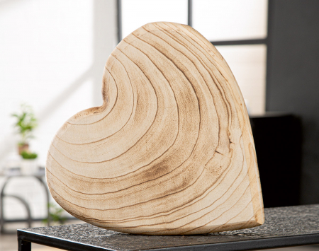 Obiect decorativ, Inimă, Lemn, culori naturale, PU 3, L. 6 cm, L. 30 cm, H 30 cm [4]