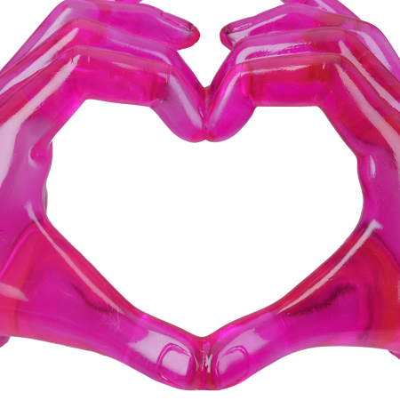 Obiect decorativ, Inimă, Rășină sintetică, roz, PU 2, L. 8 cm, L. 21 cm, H 12 cm [4]