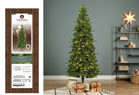 Obiect decorativ (LED), Brad de Craciun, Rasina, verde, PU 1, H 210 cm, A. 103 cm [1]