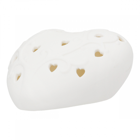 Obiect decorativ (LED), Inimă, Arborele inimii, Porțelan, alb, PU 8, L. 8,5 cm, L. 10 cm, H. 5 cm [1]