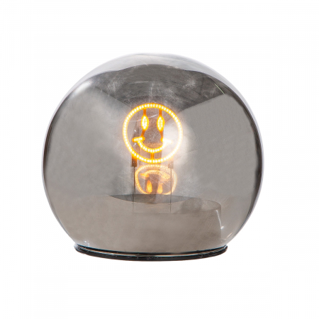 Obiect decorativ (LED), rotund, sticlă, argintie, PU 4, H 11 cm, D 11 cm [1]