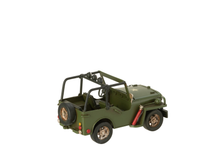 Obiect decorativ, Masina 4x4 metal antic verde kaki [1]