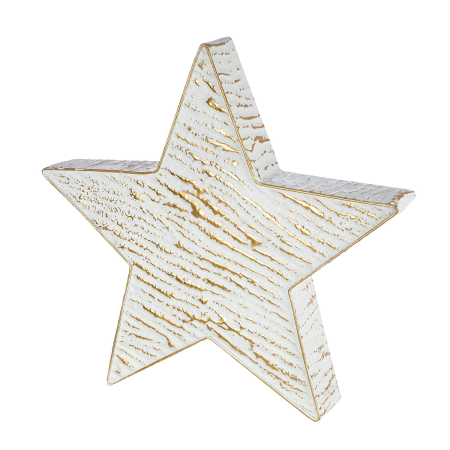 Obiect decorativ, Stea, "Faso", Metal, alb, PU 2, L. 10 cm, L. 59 cm, H 56 cm [1]