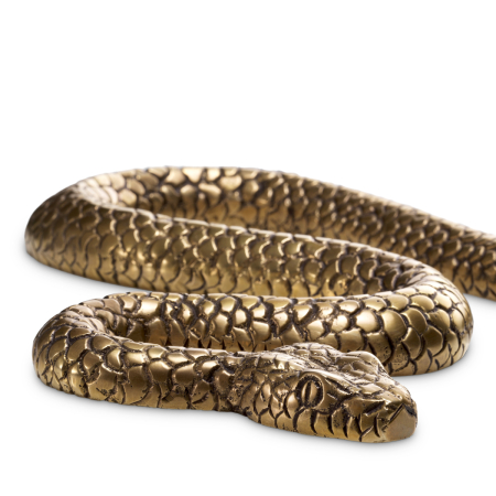 Obiect Serpent cu finisaj vintage din alama |L. 38 | W. 29.5 | H. 3 cm  [4]