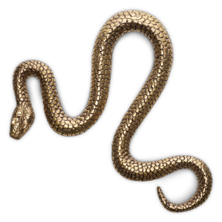 Obiect Serpent cu finisaj vintage din alama |L. 38 | W. 29.5 | H. 3 cm  [3]