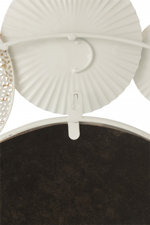Oglinda Circles, Metal, Alb/Auriu, 67.5x4x67.5 cm [2]