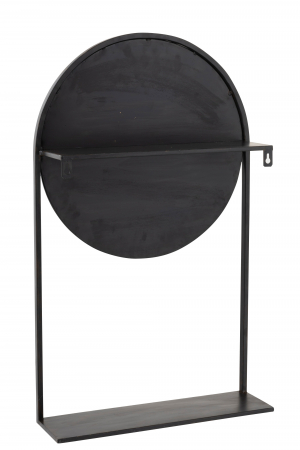 Oglinda cu picior, Sticla/Metal/Fier, Negru, 42.5x12x70 cm [1]