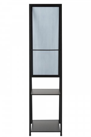 Oglinda cu rafturi Standing Holes, Metal, Negru, 40x46x159 cm [3]