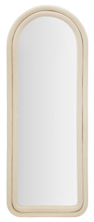 SALE % - Oglinda de perete Cloe crem catifea 60x4x160 cm (dimensiunea oglinzii 45x145 cm)