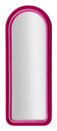 SALE % - Oglinda de perete Cloe fuchsia catifea 60x4x160 cm (dimensiunea oglinzii 45x145 cm)