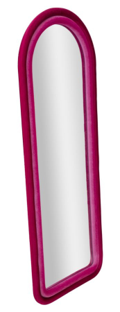 Oglinda de perete Cloe fuchsia catifea 60x4x160 cm (dimensiunea oglinzii 45x145 cm) [1]