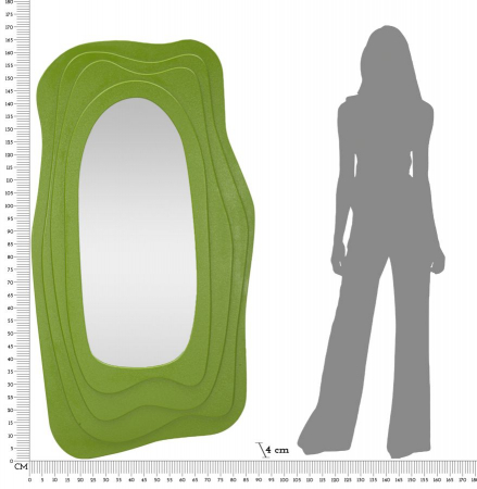 Oglinda de perete, DAFNE, verde  90x4x165 cm [6]