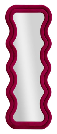 SALE % - Oglinda de perete Emily fuchsia catifea 60x6x160 cm (dimensiunea oglinzii 42x144 cm)