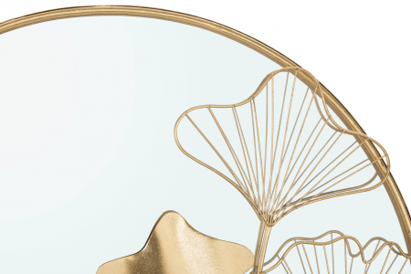 Oglinda de perete Flower, Fier/MDF/Oglinda, Auriu, 72x75x3,5 cm [4]