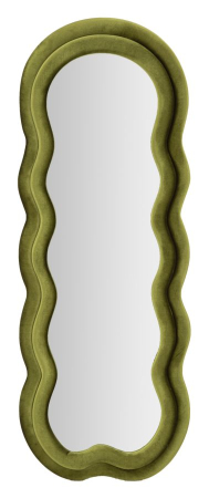 Oglinzi - Oglinda de perete Miki verde catifea 60x4x160 cm (dimensiunea oglinzii 39x135 cm)