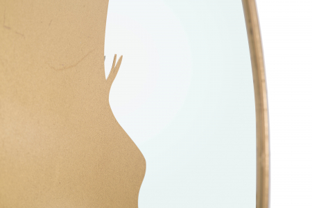 Oglinda de perete Moon, Fier/MDF/Oglinda, Auriu, 72,5x72,5x3 cm [2]