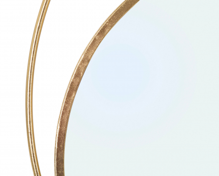 Oglinda de perete Planet, Fier/MDF/Oglinda, Auriu, 83x90x3 cm [2]