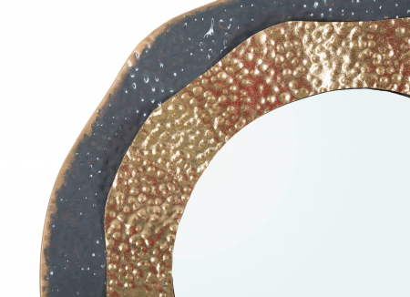 Oglinda de perete Shai Dark, Fier/MDF/Oglinda, Multicolor, 65,5x65,5x5 cm [4]