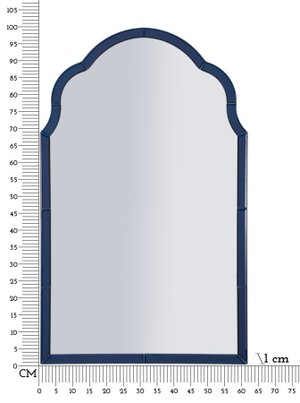 Oglinda de perete Tangier albastra 62x1x100 cm (dimensiunea oglinzii 55x94 cm) [7]