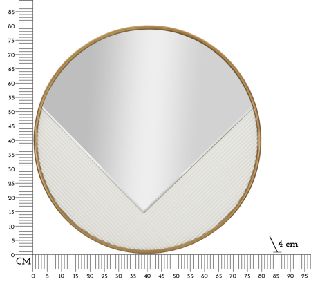 Oglinda de perete Toulouse, ø 80x4 cm (dimensiunea oglinzii 73x64 cm) [6]