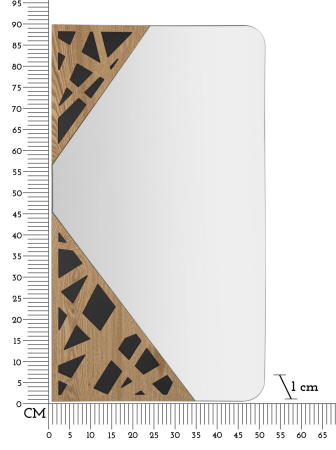 Oglinda de perete unghiulara cm 50x1x90 (dimensiunea oglinzii cm 50x90) [5]