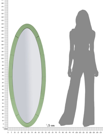 Oglinda de perete verde Amman 55x2x150 cm (dimensiunea oglinzii 42,5x137,5 cm) [6]
