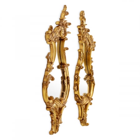 Oglindă, Gould set de 2 finisaj auriu antic, Dims: W. 30.5 | D. 4.5 | H. 80  (CM) [2]