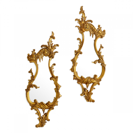 Oglindă, Gould set de 2 finisaj auriu antic, Dims: W. 30.5 | D. 4.5 | H. 80  (CM) [3]