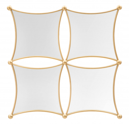 Oglinda Jalo, Fier/MDF/Oglinda, Auriu, 68x68x3.5 cm [4]