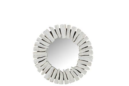 Oglinzi - Oglinda, Lemn, Alb , 46.7x2.7x46.7