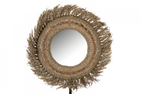 Oglinzi - Oglinda Mael, Bambus, Natural, 110x10x110 cm