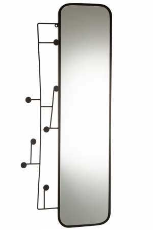 Oglinzi - Oglinda, Metal, Negru, 49x5x112 cm