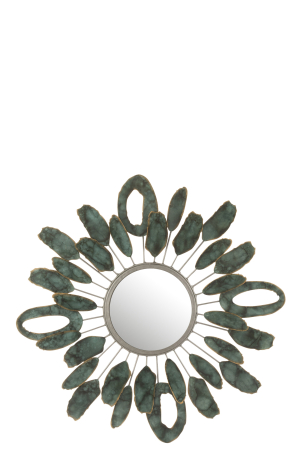 Oglinzi - Oglinda, Metal , Verde, 61x61x6