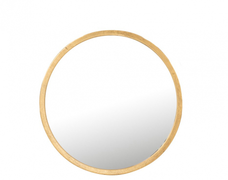 Oglinzi - Oglinda Mona Round, Metal, Auriu, 30x30x3 cm