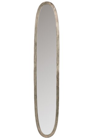 Oglinzi - Oglinda Oval, Aluminiu/Sticla, Gri, 179.5x33.5x2.5 cm