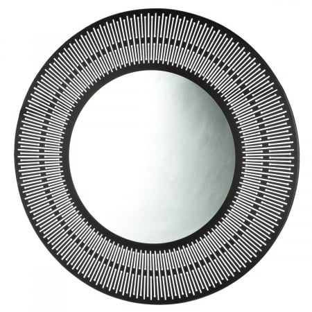 Oglindă, rotundă, Como, Oglindă din sticlă, negru, PU 1, L. 2 cm, D. 76 cm [3]