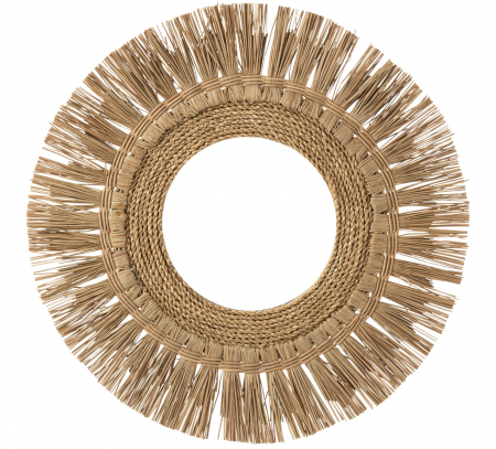 Oglinzi - Oglinda Round, Bambus, Natural, 66.5x4x66.5 cm