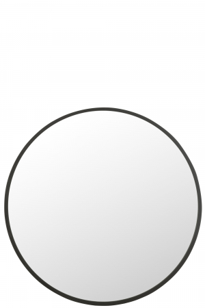 Oglinzi - Oglinda Round Matt, Metal, Negru, 110x110x2.5 cm