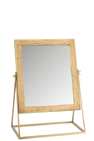 Oglinzi - Oglinda Square On Foot, Metal, Auriu, 33x20x47 cm