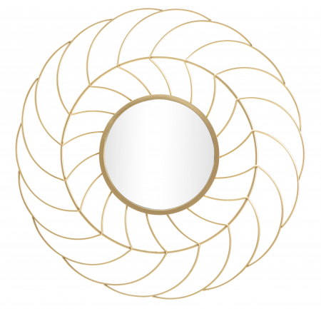 Oglinda Sunflower, Metal/Sticla, Auriu, 88x7 cm [4]