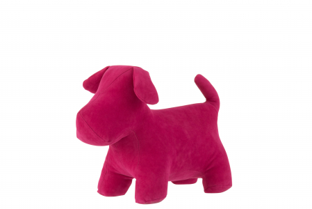Opritoare pentru usa - Opritor usa Dog Matte , Fibre sintetice, Roz, 24.5x12x20 cm