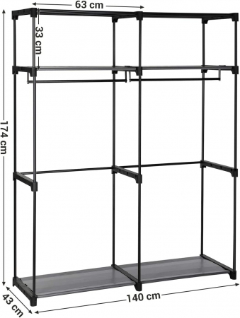 Organizator pliabil haine, Metal, 140*43*174 [4]