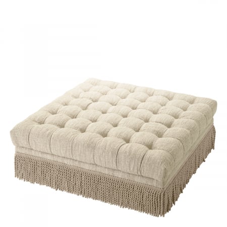 Otoman Dorantes bouclé sonata crem, Dims: W. 125 | D. 125 | H. 47  (CM) [3]