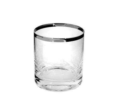 IN STOC - Pahar pentru apa PLATINUM, sticla,9x8 cm